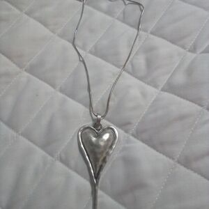 Elegant Silver Heart Pendant Necklace
